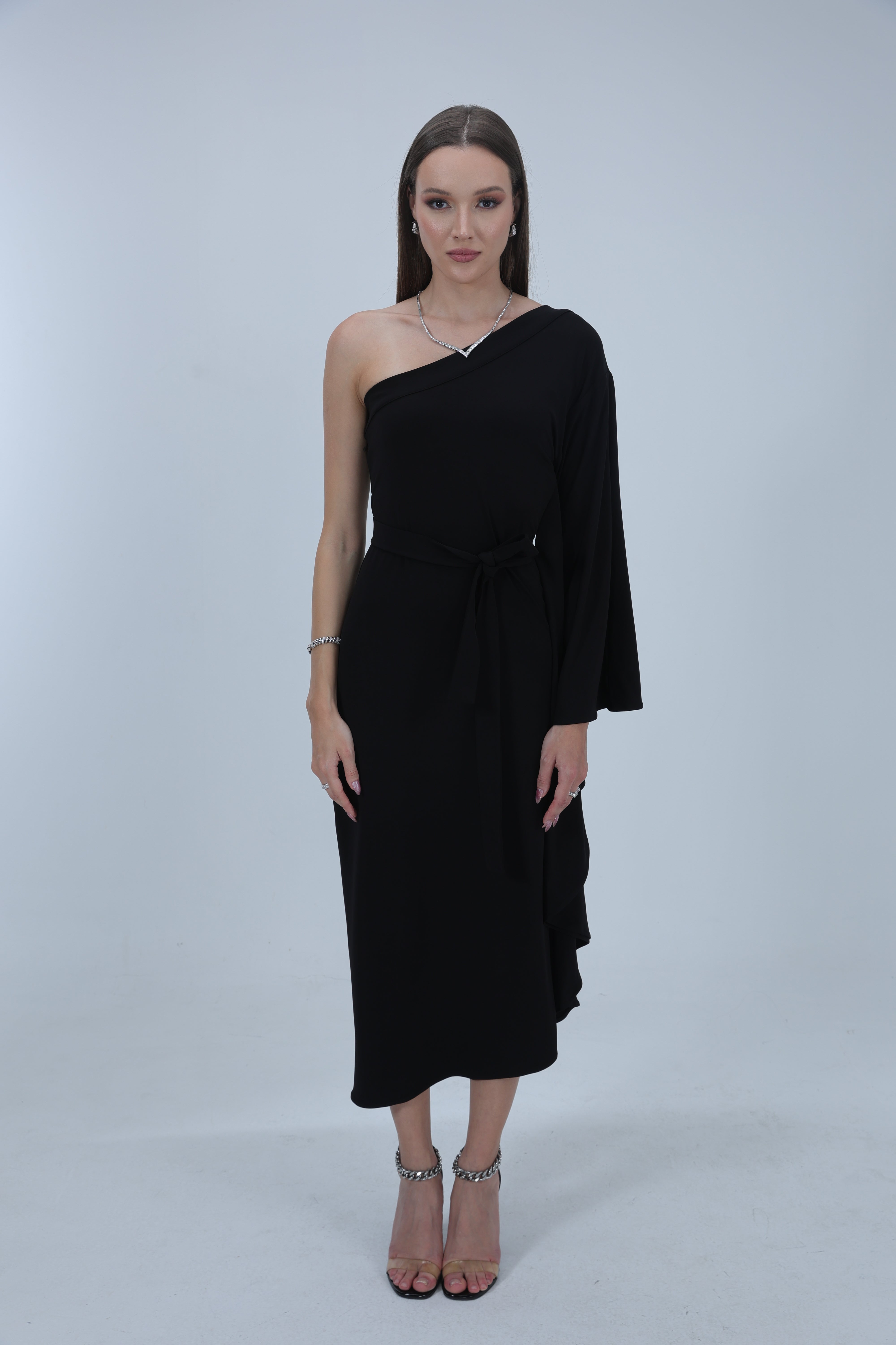 Eve, Black Off-Shoulder Long Dress