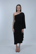 Eve, Black Off-Shoulder Long Dress