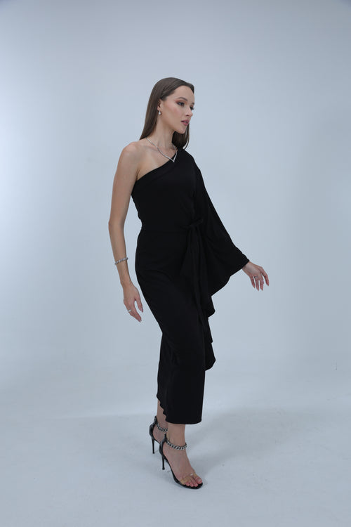 Eve, Black Off-Shoulder Long Dress