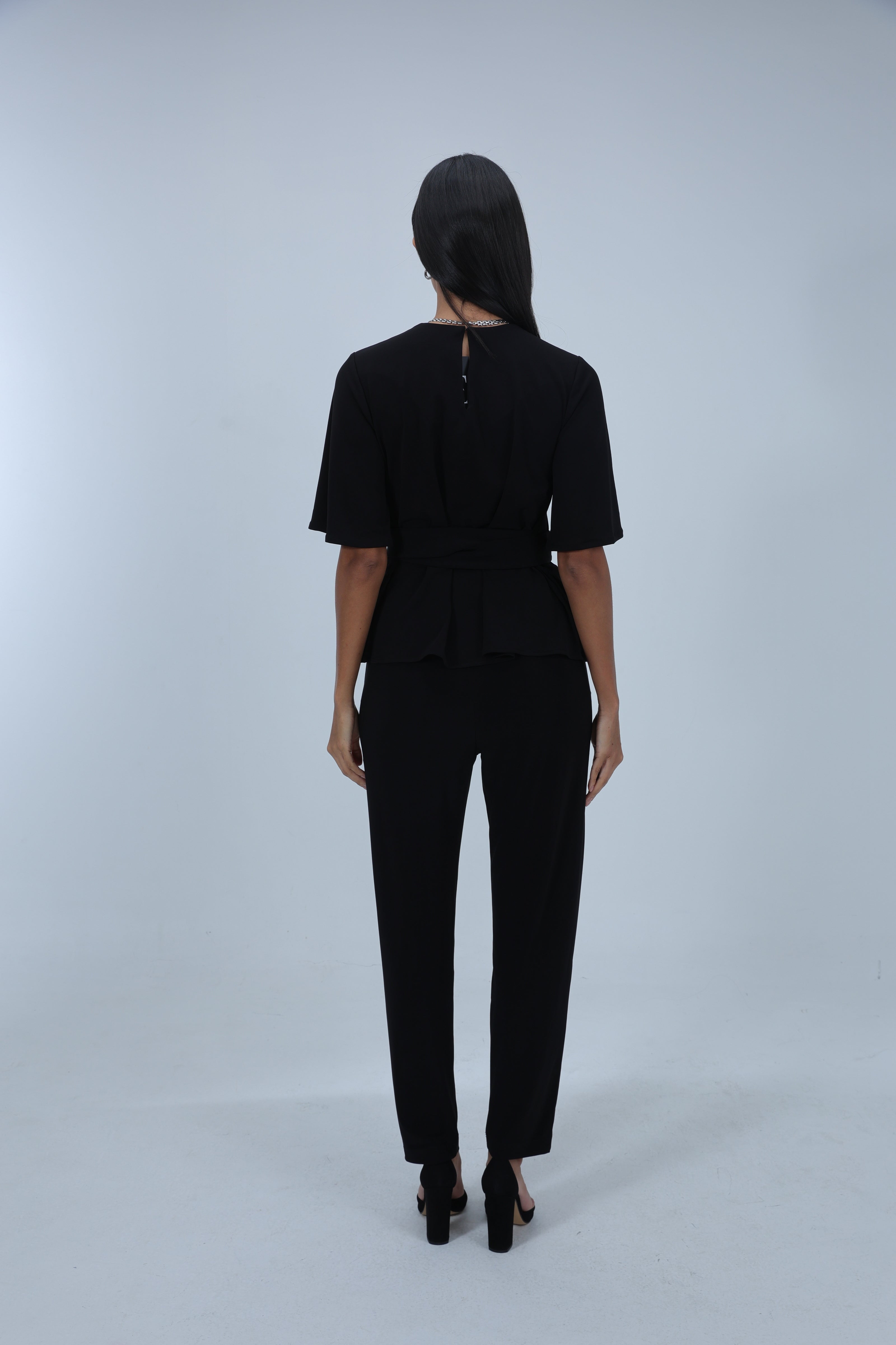 Anna, Black Top with Tie