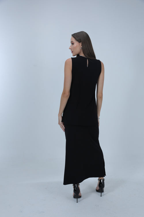 Janine, Black Long Skirt