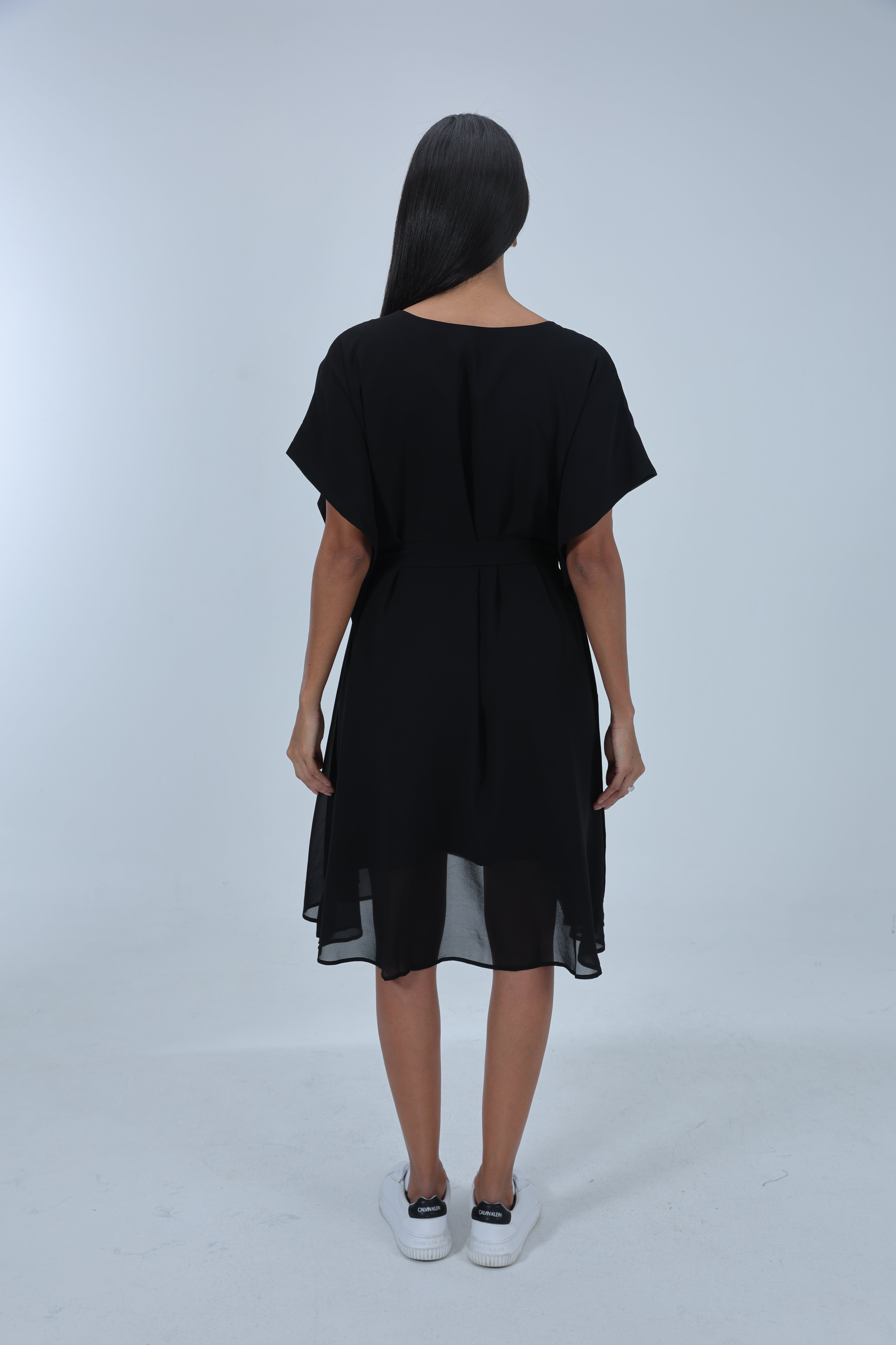 Kat, Black Blouson Dress